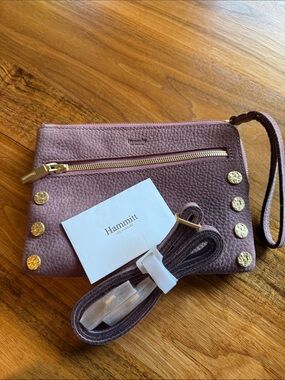 Hammitt Nash Rose Natural Leather Wristlet Clutch